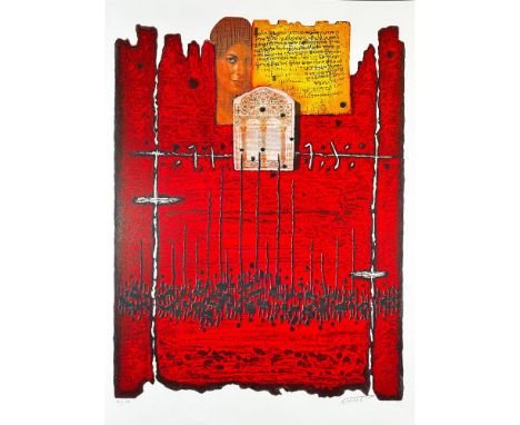 Lithograph titled Above Jerusalem. Signed bottom right numbered 98/150. Sight size 22"" x 30""Condition: Good.