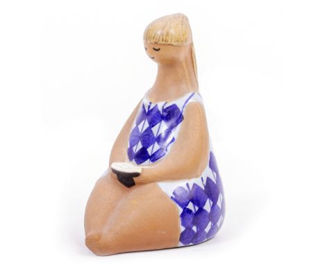 LISA LARSON (b.1931) Gustavsberg, 'Amazing Amalia.', pottery figure, signed to the underside, 18cm high