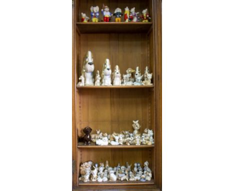 A COLLECTION OF SZEILER POTTERY AND CERAMIC FIGURES  to include dogs, rabbits, koalas etc and a part collection of Royal Doul