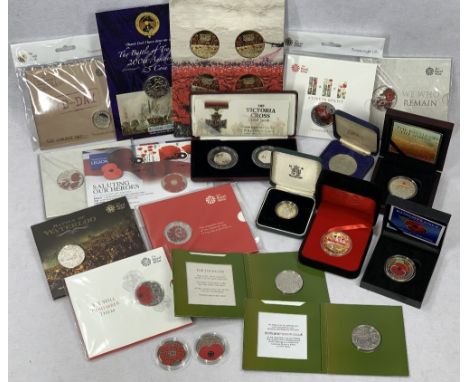 ROYAL MINT SILVER PROOF &amp; OTHER FIRST/SECOND WORLD WAR &amp; RELATED COIN COLLECTION - 20 items to include 2006 silver pr