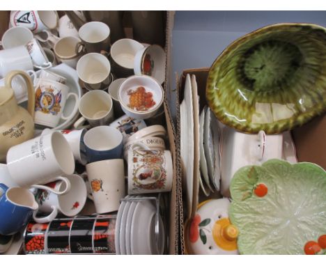 COMMEMORATIVE CHINA - For the Golden Grove, 1928 also Carltonware, Staffordshire cheese dish and, ETC (2 boxes)