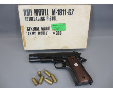REPLICA US ARMY 45 AUTOMATIC PISTOL by Replica Models, boxed, M-1911A1-67, non firing in original box, 21.5cms overall L