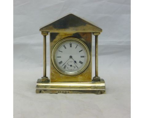 A pocket watch in an architectural silver mount