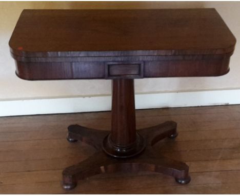 A 19th century rosewood card table