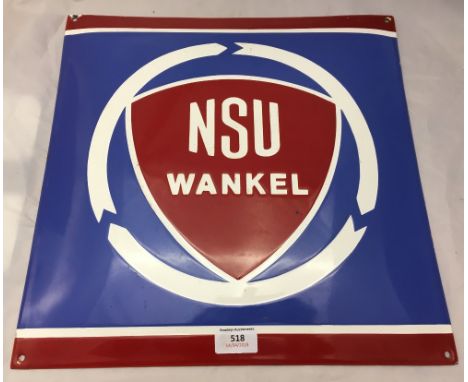 A vintage NSU WANKEL enamel sign