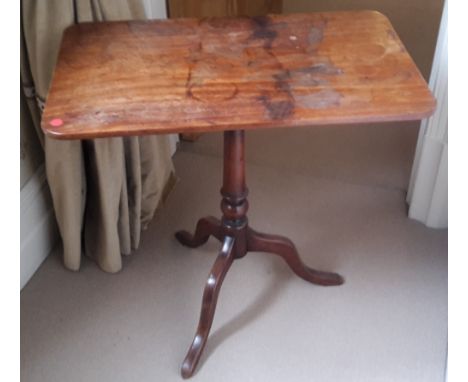 A George III mahogany tilt top tripod table