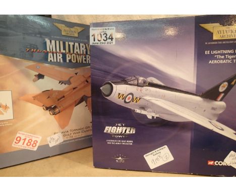 Corgi aviation  archive jet fighter detailed die cast model for adult collectors and a Panavia Tornado GR1 ZA465 Gulf War Dux