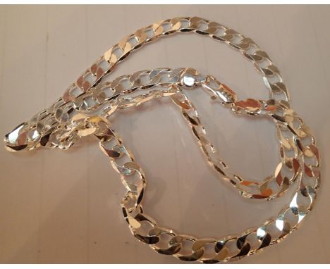 925 Silver curb chain necklace L: 52 cm. P&amp;P Group 1 (£14+VAT for the first lot and £1+VAT for subsequent lots) 