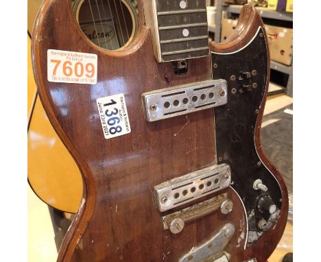 Unnamed six string electric guitar, possibly a Kay K 2T model. Not available for in-house P&amp;P, contact Paul O'Hea at Mail