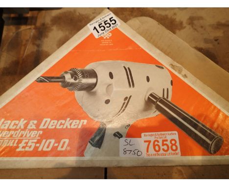 Black and Decker type 2H power drill. Not available for in-house P&amp;P, contact Paul O'Hea at Mailboxes on 01925 659133 Con