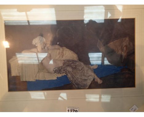Russell Flint print of nude woman. Not available for in-house P&amp;P, contact Paul O'Hea at Mailboxes on 01925 659133 