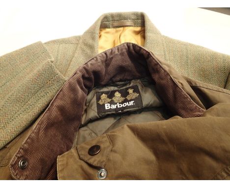 A mens Barbour jacket and a blazer, size M. P&amp;P Group 1 (£14+VAT for the first lot and £1+VAT for subsequent lots) 