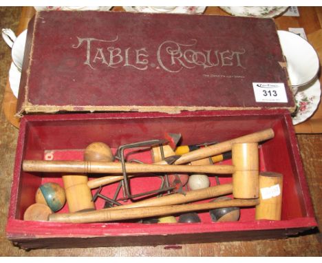 Vintage Chad Valley table croquet game in original box.(B.P. 24% incl. VAT)