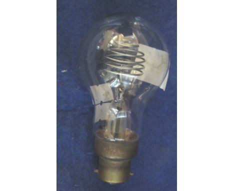 Vintage lightbulb with heavy spiral filament. 11cm high approx. (B.P. 24% incl. VAT)