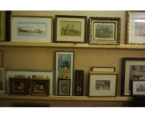 Quantity of Prints and Pictures, To include an example by K Wilson of  "Castle in Loch" Signed Print by Diaz, Jack Vetriano P
