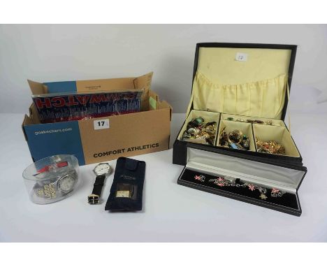 Quantity of Watches and Costume Jewellery, To include an example by Lorus, Quartz and Swatch, Approximately 20 Watches in tot