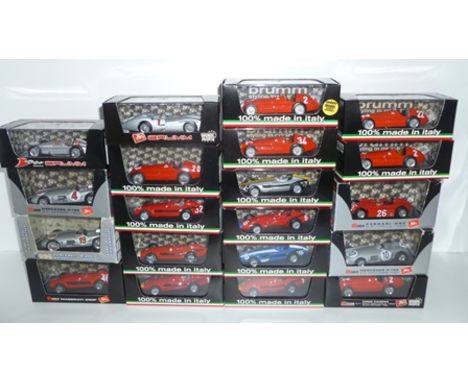 A COLLECTION OF TWENTY ORIGINAL VINTAGE 1:43 SCALE BRUMM "SERIE ORO" DIECAST GRAND PRIX MODEL CARS to include; Maserati, Alfa