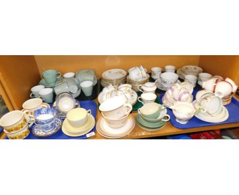 Various part teawares, to include James Kent, Royal Grafton Majestic pattern, Balmoral China, Wood and Sons blue and white te