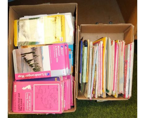 A group of Ordnance survey maps, to include Truro and Falmouth, Lands End, Shetland, Bournemouth, other maps, etc. (a quantit