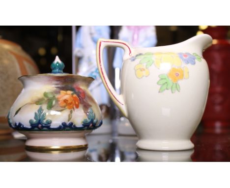 Royal Worcester Hadley ware small lidded pot