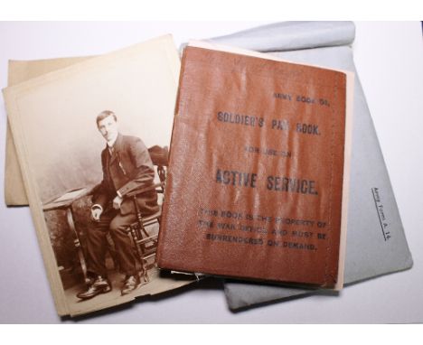WWI ephemera attributed to 203271 Pte T.H.Slinger, N York R, inluding pay book, photograph, Victory medal etc