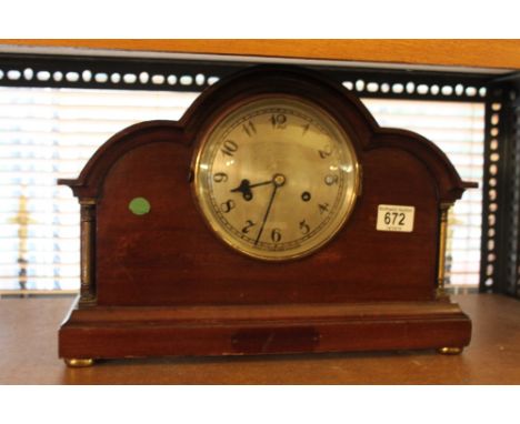 Mahogany chiming mantel clock 