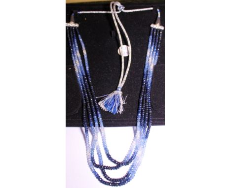Four strand sapphire necklace 