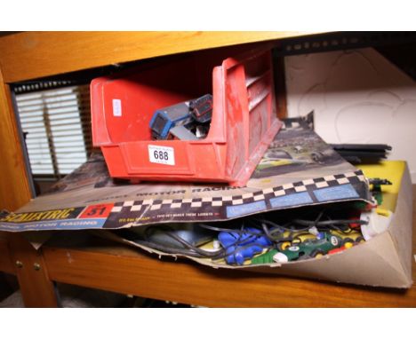 Boxed Scalextric model racing set 31 with cars 