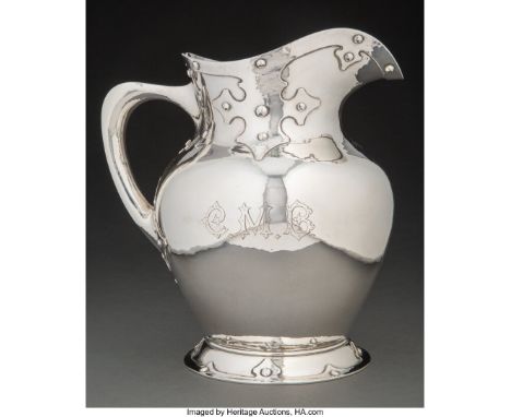A Shreve &amp; Co.&nbsp;14th Century&nbsp;Pattern Silver Water Pitcher, San Francisco, California, circa 1900Marks: SHREVE &a