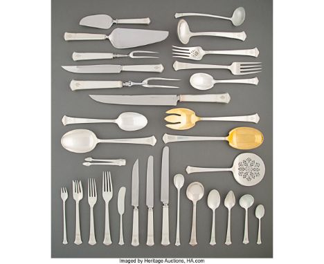 A One Hundred Eighty-Six-Piece Tiffany &amp; Co.&nbsp;Windham&nbsp;Pattern Silver Service for Twelve, New York, designed 1923