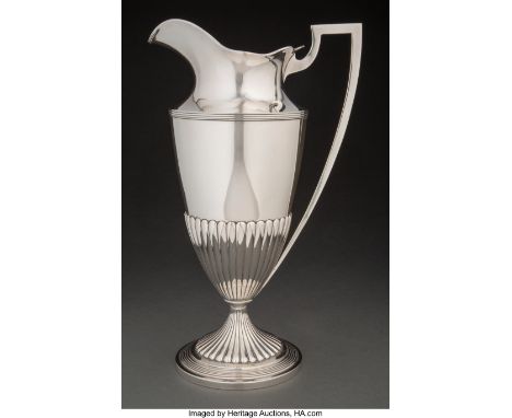 A Gorham Mfg. Co. Silver Ewer, Providence, Rhode Island, 1909Marks: (lion-anchor-G), STERLING, 2297, A,&nbsp;(arrow), 5-1/4 P