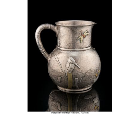 A Tiffany &amp; Co. Silver and Mixed Metal Water Pitcher, New York , circa 1880Marks: TIFFANY &amp; CO., 4706 MAKERS 1932, ST