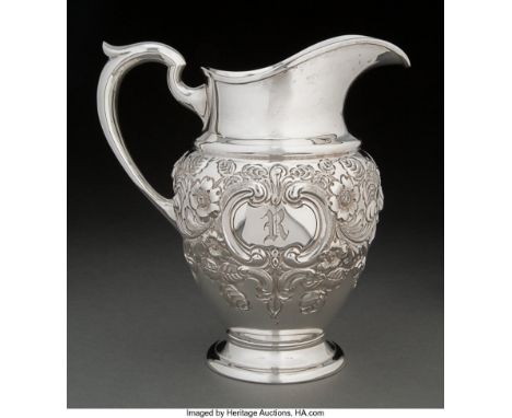A Baltimore Silversmiths Mfg. Co. Silver Chased Repoussé Ewer, Baltimore, Maryland, circa 1905Marks: STERLING, 925/1000, FINE