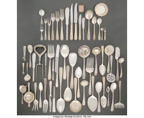 A Two Hundred and Six-Piece S. Kirk &amp; Son&nbsp;Repoussé&nbsp;Pattern Silver Married Flatware Service for Ten, Baltimore, 