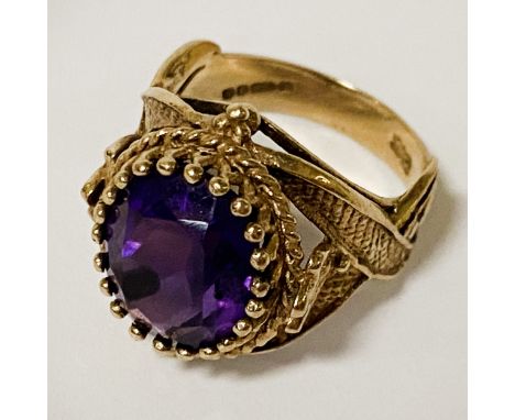 AMETHYST 9CT RING SIZE L
