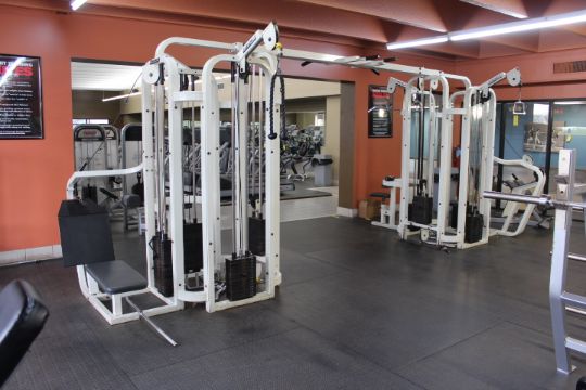 cable machine with lat pulldown and row