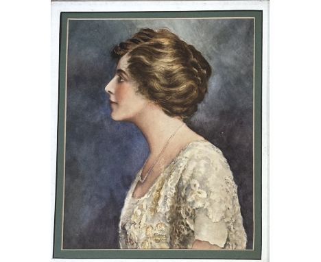 A Portrait Leah Kellog Rodgers, by an unknown artist, watercolour from the Lineage Book of Charter Members of the Daughters o