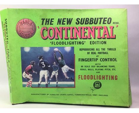 SUBBUTEO TABLE SOCCER 'FLOODLIGHT EDITION' SET, comprising of various pieces, includng players, 'Replica of the F.A. Cup', 'T