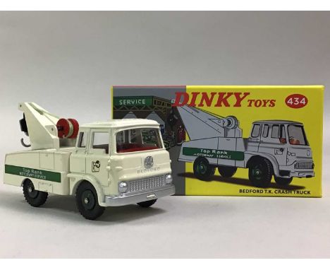 COLLECTION OF SIX REPRODUCTION DINKY MODEL VEHICLES, including 943 Esso Tanker, also French road sign set, all boxed