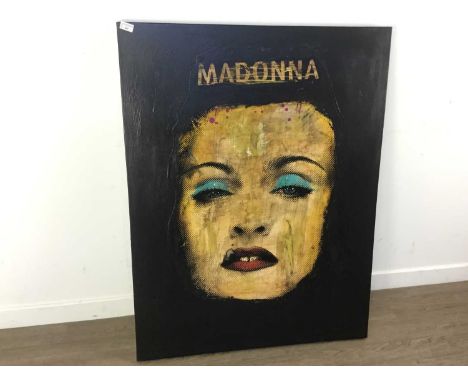 MADONNA, STYLISED PORTRAIT embellished print on canvasunframed115.5cm x 88cmCondition is good overall. Additional images have