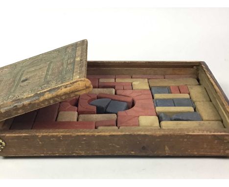 RICHTERS ARCHITECTURAL WOOD BUILDING BLOCKS, AND OTHER BUILDING BLOCKS the Righters blocks in original box, the other in a la