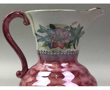 MALING JUG, ALONG WITH OTHER CERAMICS  including Rouge Royale and Masonsjug 17cm high