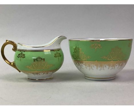 COALPORT TEA SERVICE, AND OTHER TEA WARES with floral and gilt decoration 