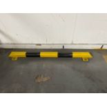 Yellow and Black Metal Parking Barriers x8