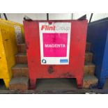Red Metal Ink Bin