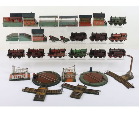 Large collection of Bing small gauge Table Top Railway, circa 1930, eighteen various 2-4-0 locomotives, approx. eighty coache