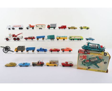 Dinky Toys 102 Joes Car, from TV Series Joe 90, metallic turquoise body in very good used original condition, with outer card