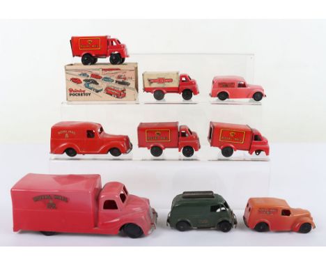 Nine Plastic Royal Mail/Post office Telephones Vans, two Tri-ang Minic plastic Royal Mail Vans, Tri-ang Minic Post Office Tel