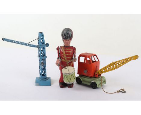 Two Early Unboxed Moko Matchbox Toys, Builder's Crane, blue crane, base and jib, missing hook, in good original condition, Dr