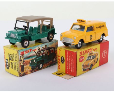 Dinky Toys 274 A.A Patrol Mini van, yellow body, blue interior, ‘PATROL SERVICE’ to sides and plastic roof sign, in near mint